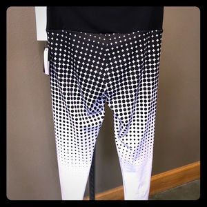 Pure Barre dotted high tide midi tights